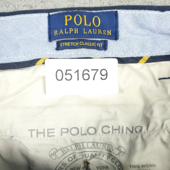 Ralph Lauren Shorts Mens Size 35 Blue Casual Flat Front Chino - Picture 9 of 9